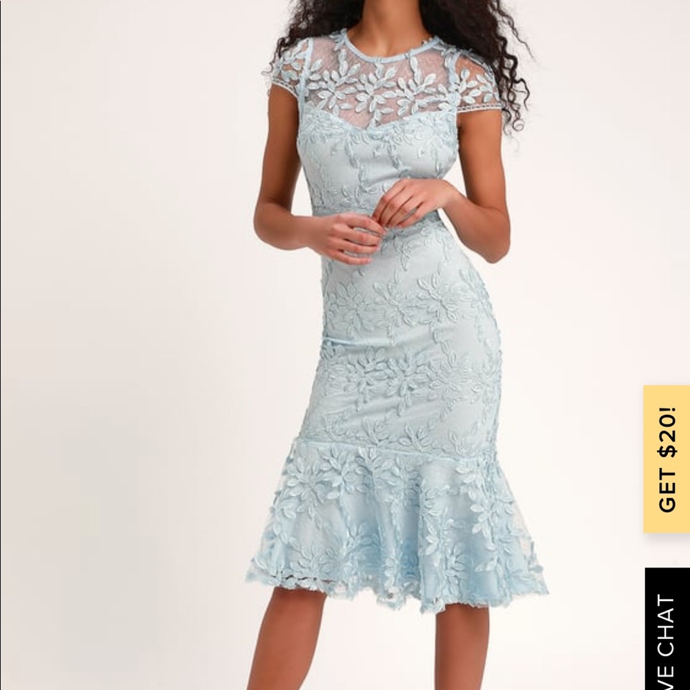 Baby blue midi dress